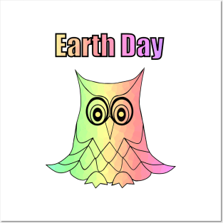 EARTH Day Celebration Cute Owl Posters and Art